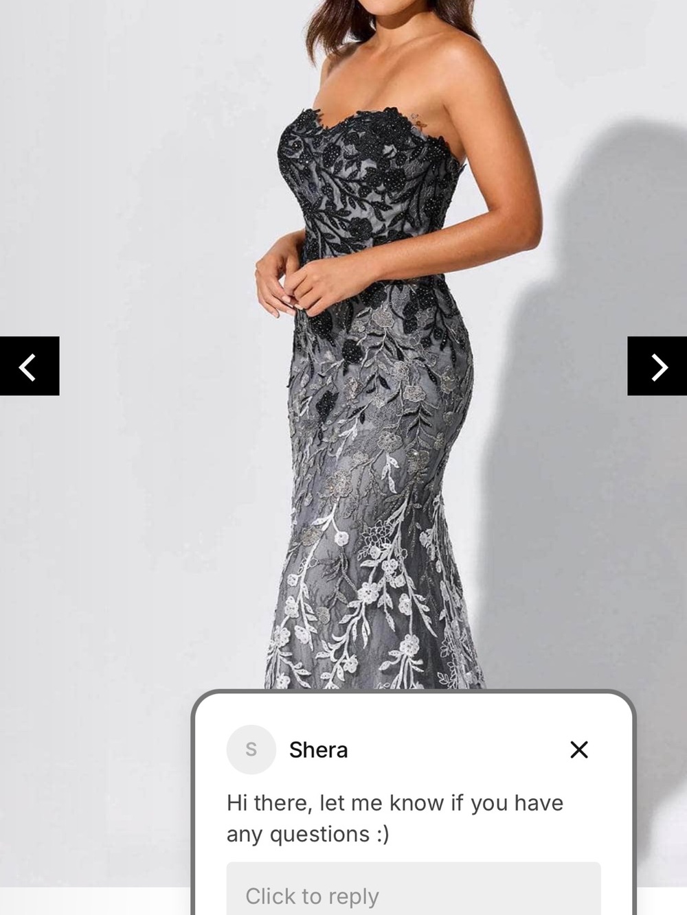 Elegant Strapless Black and Gray Lace Mermaid Gown